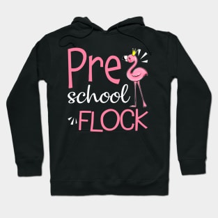 Flamingo Back To School Preschool Flock Hoodie